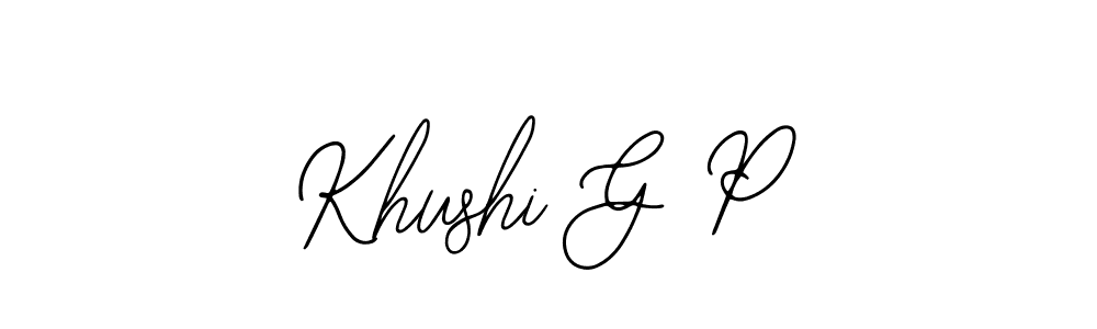 if you are searching for the best signature style for your name Khushi G P. so please give up your signature search. here we have designed multiple signature styles  using Bearetta-2O07w. Khushi G P signature style 12 images and pictures png