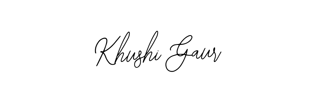 Design your own signature with our free online signature maker. With this signature software, you can create a handwritten (Bearetta-2O07w) signature for name Khushi Gaur. Khushi Gaur signature style 12 images and pictures png