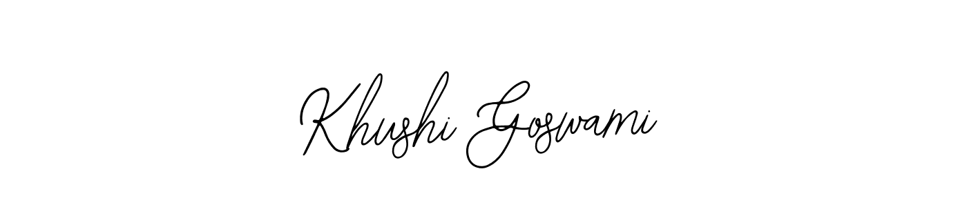 Create a beautiful signature design for name Khushi Goswami. With this signature (Bearetta-2O07w) fonts, you can make a handwritten signature for free. Khushi Goswami signature style 12 images and pictures png