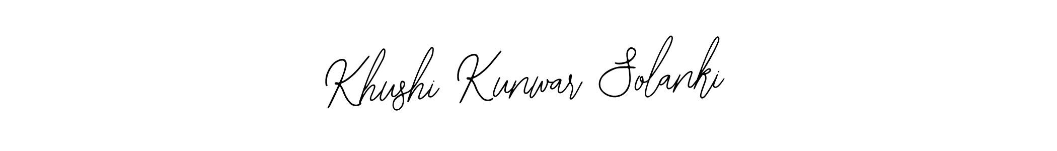 How to make Khushi Kunwar Solanki name signature. Use Bearetta-2O07w style for creating short signs online. This is the latest handwritten sign. Khushi Kunwar Solanki signature style 12 images and pictures png