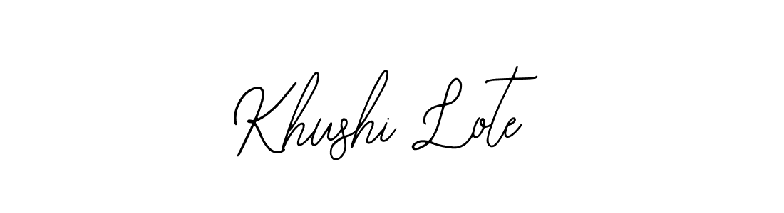How to make Khushi Lote signature? Bearetta-2O07w is a professional autograph style. Create handwritten signature for Khushi Lote name. Khushi Lote signature style 12 images and pictures png