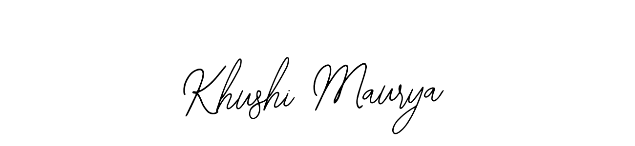 Also You can easily find your signature by using the search form. We will create Khushi Maurya name handwritten signature images for you free of cost using Bearetta-2O07w sign style. Khushi Maurya signature style 12 images and pictures png