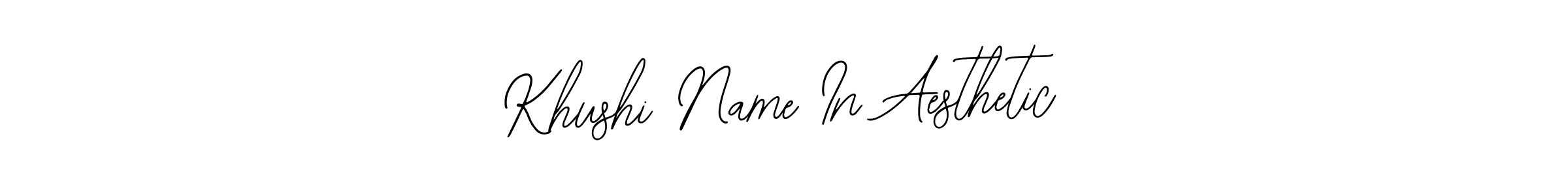 How to make Khushi Name In Aesthetic signature? Bearetta-2O07w is a professional autograph style. Create handwritten signature for Khushi Name In Aesthetic name. Khushi Name In Aesthetic signature style 12 images and pictures png