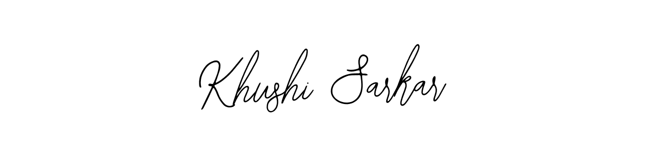 The best way (Bearetta-2O07w) to make a short signature is to pick only two or three words in your name. The name Khushi Sarkar include a total of six letters. For converting this name. Khushi Sarkar signature style 12 images and pictures png