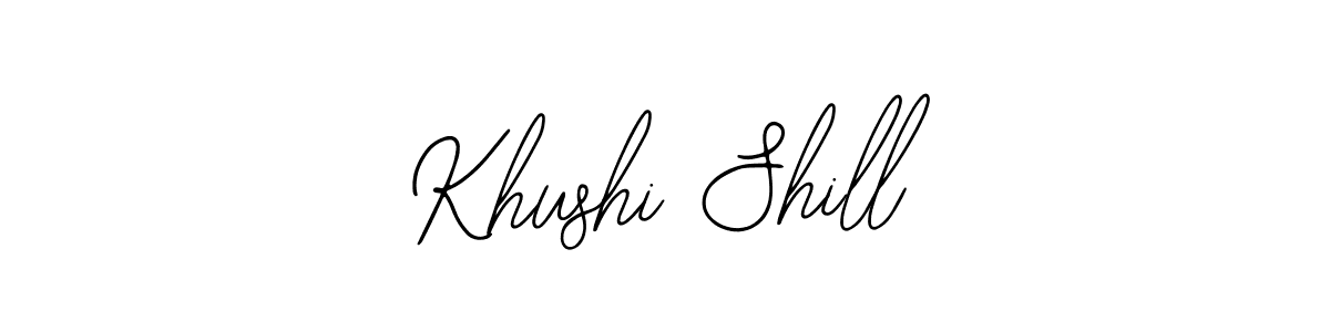 Create a beautiful signature design for name Khushi Shill. With this signature (Bearetta-2O07w) fonts, you can make a handwritten signature for free. Khushi Shill signature style 12 images and pictures png