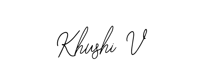 Make a beautiful signature design for name Khushi V. Use this online signature maker to create a handwritten signature for free. Khushi V signature style 12 images and pictures png