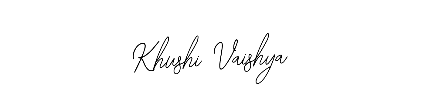 Create a beautiful signature design for name Khushi Vaishya. With this signature (Bearetta-2O07w) fonts, you can make a handwritten signature for free. Khushi Vaishya signature style 12 images and pictures png