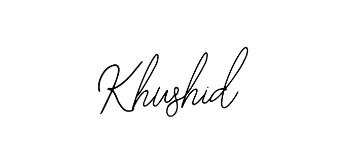 Use a signature maker to create a handwritten signature online. With this signature software, you can design (Bearetta-2O07w) your own signature for name Khushid. Khushid signature style 12 images and pictures png
