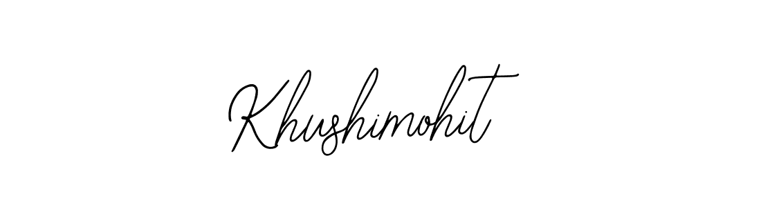 The best way (Bearetta-2O07w) to make a short signature is to pick only two or three words in your name. The name Khushimohit include a total of six letters. For converting this name. Khushimohit signature style 12 images and pictures png