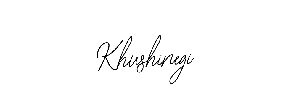 Design your own signature with our free online signature maker. With this signature software, you can create a handwritten (Bearetta-2O07w) signature for name Khushinegi. Khushinegi signature style 12 images and pictures png