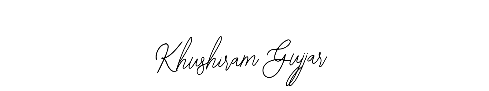 Khushiram Gujjar stylish signature style. Best Handwritten Sign (Bearetta-2O07w) for my name. Handwritten Signature Collection Ideas for my name Khushiram Gujjar. Khushiram Gujjar signature style 12 images and pictures png