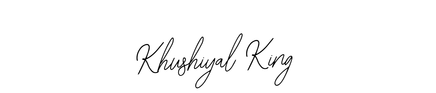 Check out images of Autograph of Khushiyal King name. Actor Khushiyal King Signature Style. Bearetta-2O07w is a professional sign style online. Khushiyal King signature style 12 images and pictures png