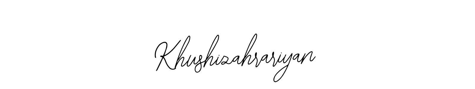 Also we have Khushizahrariyan name is the best signature style. Create professional handwritten signature collection using Bearetta-2O07w autograph style. Khushizahrariyan signature style 12 images and pictures png