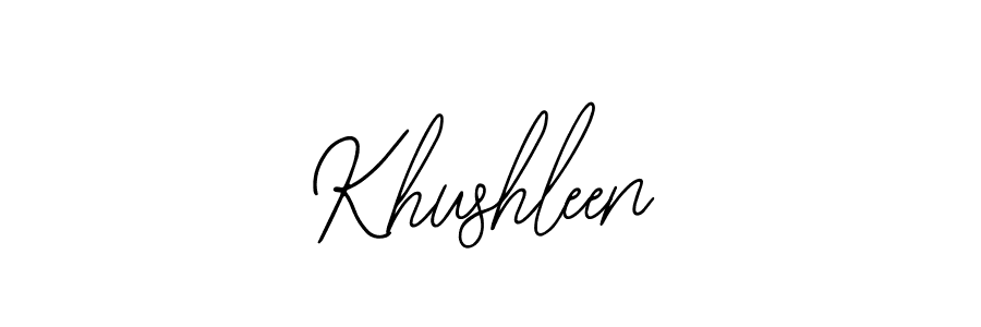 How to make Khushleen signature? Bearetta-2O07w is a professional autograph style. Create handwritten signature for Khushleen name. Khushleen signature style 12 images and pictures png