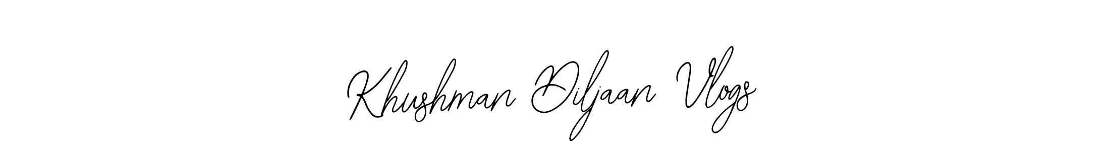 Make a beautiful signature design for name Khushman Diljaan Vlogs. Use this online signature maker to create a handwritten signature for free. Khushman Diljaan Vlogs signature style 12 images and pictures png