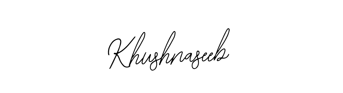 How to make Khushnaseeb signature? Bearetta-2O07w is a professional autograph style. Create handwritten signature for Khushnaseeb name. Khushnaseeb signature style 12 images and pictures png