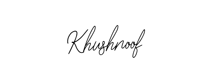 Make a beautiful signature design for name Khushnoof. Use this online signature maker to create a handwritten signature for free. Khushnoof signature style 12 images and pictures png