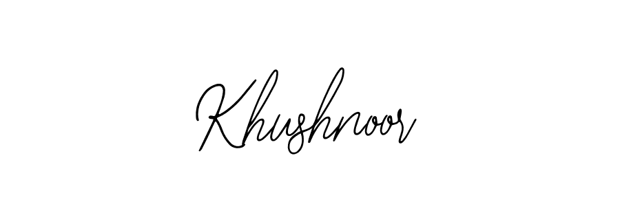 You should practise on your own different ways (Bearetta-2O07w) to write your name (Khushnoor) in signature. don't let someone else do it for you. Khushnoor signature style 12 images and pictures png