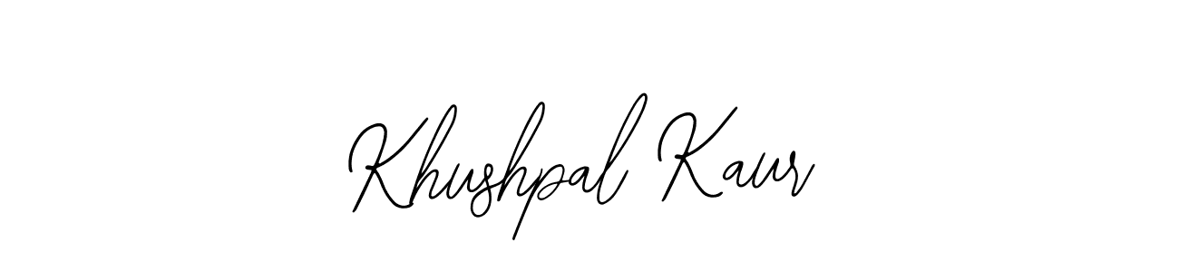 Design your own signature with our free online signature maker. With this signature software, you can create a handwritten (Bearetta-2O07w) signature for name Khushpal Kaur. Khushpal Kaur signature style 12 images and pictures png