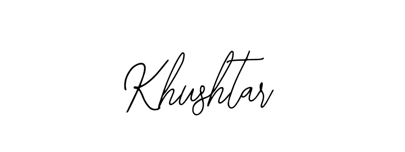 You should practise on your own different ways (Bearetta-2O07w) to write your name (Khushtar) in signature. don't let someone else do it for you. Khushtar signature style 12 images and pictures png