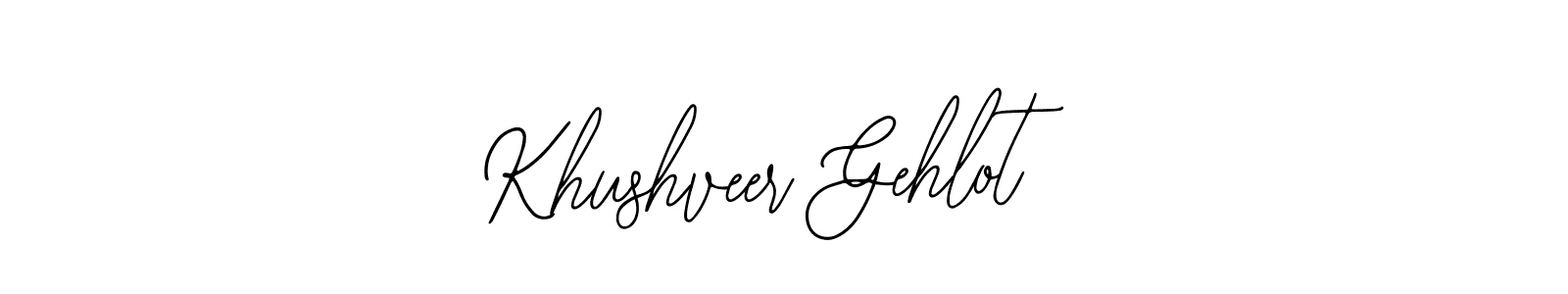 How to make Khushveer Gehlot name signature. Use Bearetta-2O07w style for creating short signs online. This is the latest handwritten sign. Khushveer Gehlot signature style 12 images and pictures png