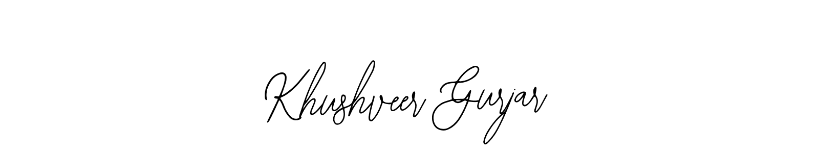 Create a beautiful signature design for name Khushveer Gurjar. With this signature (Bearetta-2O07w) fonts, you can make a handwritten signature for free. Khushveer Gurjar signature style 12 images and pictures png