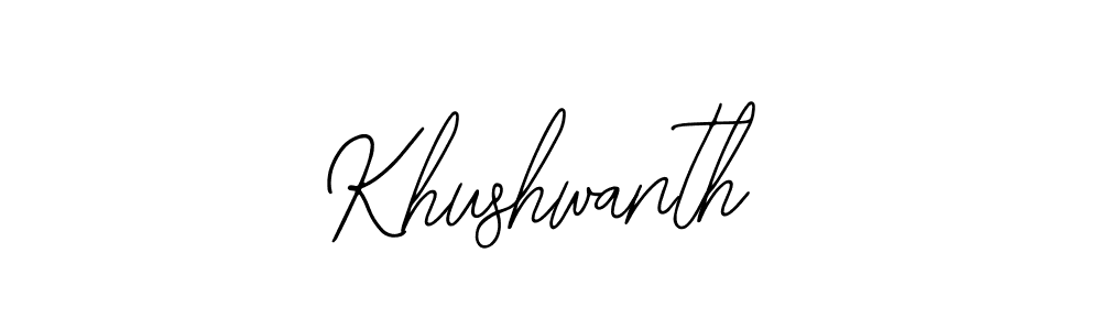 How to make Khushwanth signature? Bearetta-2O07w is a professional autograph style. Create handwritten signature for Khushwanth name. Khushwanth signature style 12 images and pictures png