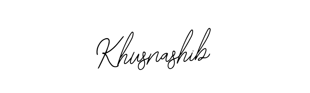 Use a signature maker to create a handwritten signature online. With this signature software, you can design (Bearetta-2O07w) your own signature for name Khusnashib. Khusnashib signature style 12 images and pictures png