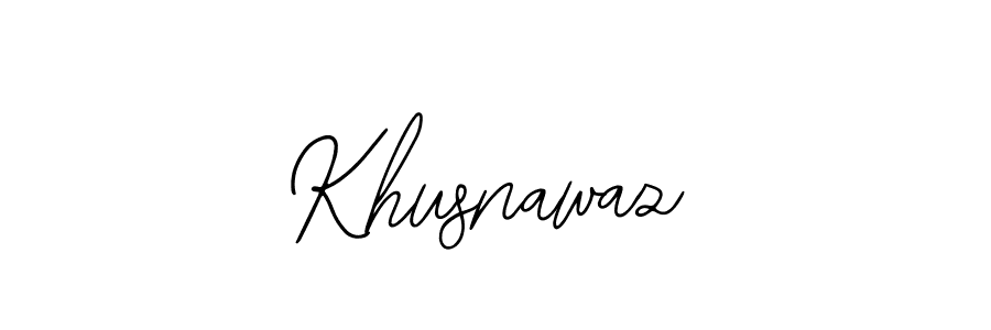 How to make Khusnawaz name signature. Use Bearetta-2O07w style for creating short signs online. This is the latest handwritten sign. Khusnawaz signature style 12 images and pictures png