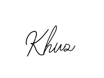 How to make Khuz name signature. Use Bearetta-2O07w style for creating short signs online. This is the latest handwritten sign. Khuz signature style 12 images and pictures png