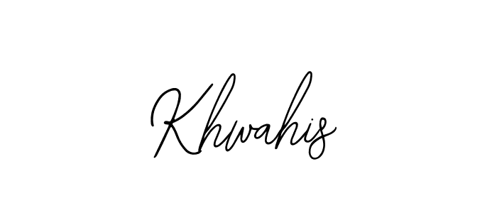 Use a signature maker to create a handwritten signature online. With this signature software, you can design (Bearetta-2O07w) your own signature for name Khwahis. Khwahis signature style 12 images and pictures png