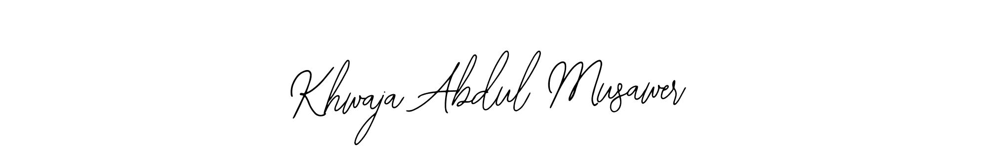Use a signature maker to create a handwritten signature online. With this signature software, you can design (Bearetta-2O07w) your own signature for name Khwaja Abdul Musawer. Khwaja Abdul Musawer signature style 12 images and pictures png
