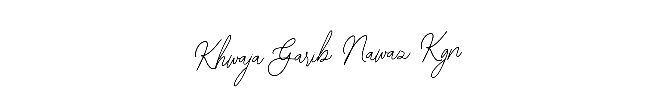 Design your own signature with our free online signature maker. With this signature software, you can create a handwritten (Bearetta-2O07w) signature for name Khwaja Garib Nawaz Kgn. Khwaja Garib Nawaz Kgn signature style 12 images and pictures png