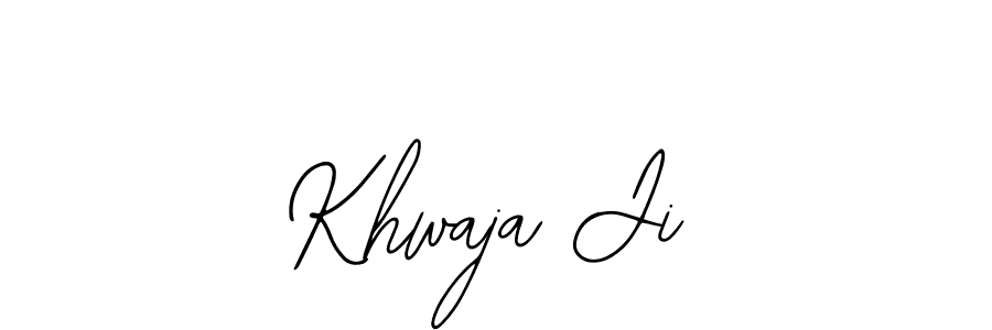 You should practise on your own different ways (Bearetta-2O07w) to write your name (Khwaja Ji) in signature. don't let someone else do it for you. Khwaja Ji signature style 12 images and pictures png