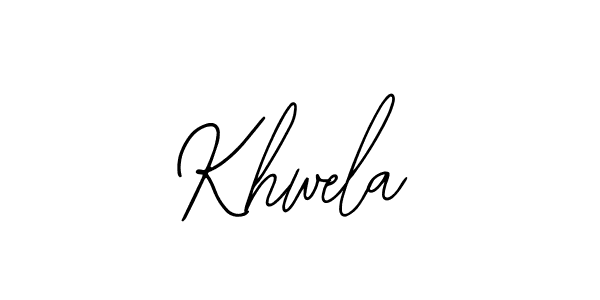 Use a signature maker to create a handwritten signature online. With this signature software, you can design (Bearetta-2O07w) your own signature for name Khwela. Khwela signature style 12 images and pictures png