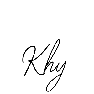 How to make Khy name signature. Use Bearetta-2O07w style for creating short signs online. This is the latest handwritten sign. Khy signature style 12 images and pictures png