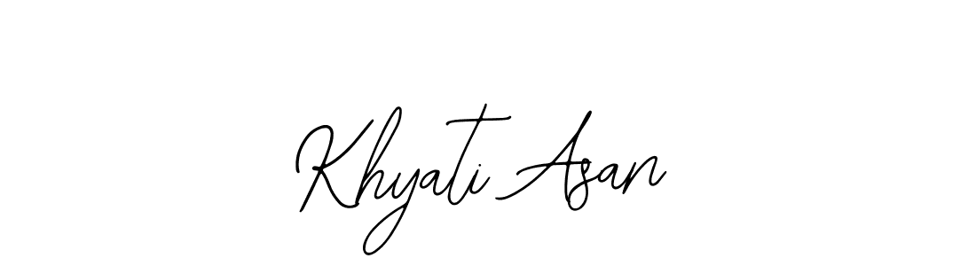 Make a beautiful signature design for name Khyati Asan. With this signature (Bearetta-2O07w) style, you can create a handwritten signature for free. Khyati Asan signature style 12 images and pictures png
