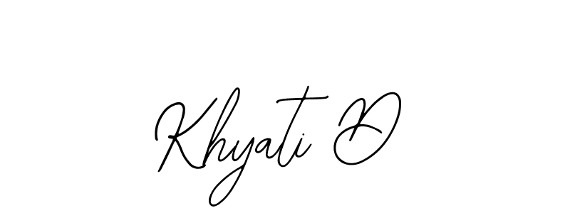It looks lik you need a new signature style for name Khyati D. Design unique handwritten (Bearetta-2O07w) signature with our free signature maker in just a few clicks. Khyati D signature style 12 images and pictures png
