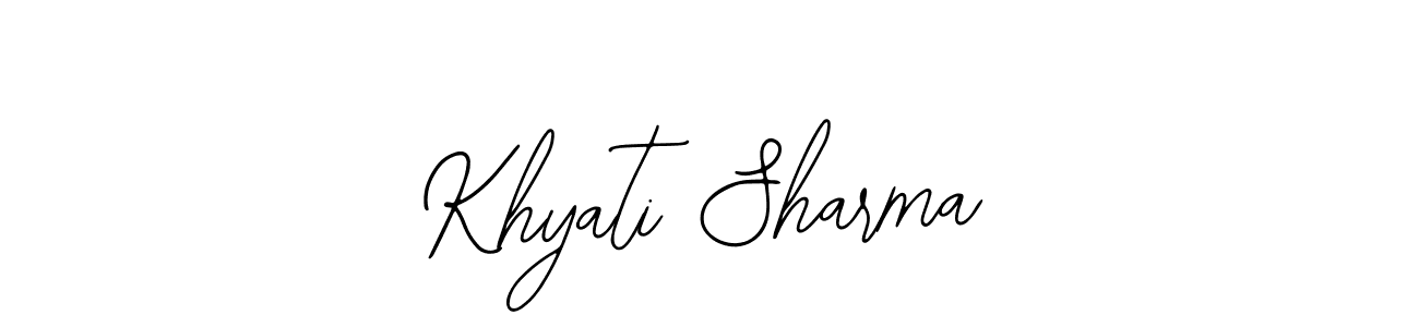Make a short Khyati Sharma signature style. Manage your documents anywhere anytime using Bearetta-2O07w. Create and add eSignatures, submit forms, share and send files easily. Khyati Sharma signature style 12 images and pictures png