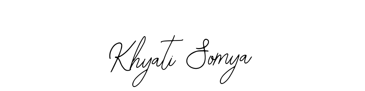 You should practise on your own different ways (Bearetta-2O07w) to write your name (Khyati Somya) in signature. don't let someone else do it for you. Khyati Somya signature style 12 images and pictures png