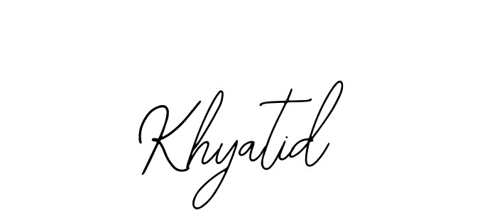 You should practise on your own different ways (Bearetta-2O07w) to write your name (Khyatid) in signature. don't let someone else do it for you. Khyatid signature style 12 images and pictures png