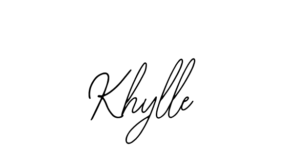 How to make Khylle signature? Bearetta-2O07w is a professional autograph style. Create handwritten signature for Khylle name. Khylle signature style 12 images and pictures png