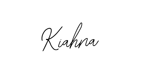 How to make Kiahna name signature. Use Bearetta-2O07w style for creating short signs online. This is the latest handwritten sign. Kiahna signature style 12 images and pictures png