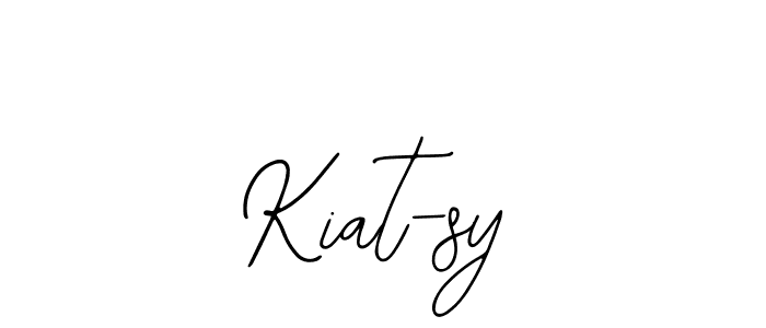 How to make Kiat-sy signature? Bearetta-2O07w is a professional autograph style. Create handwritten signature for Kiat-sy name. Kiat-sy signature style 12 images and pictures png