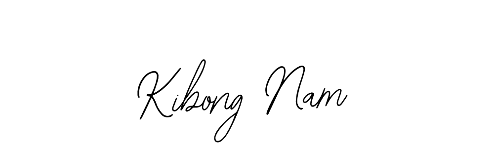 How to make Kibong Nam name signature. Use Bearetta-2O07w style for creating short signs online. This is the latest handwritten sign. Kibong Nam signature style 12 images and pictures png