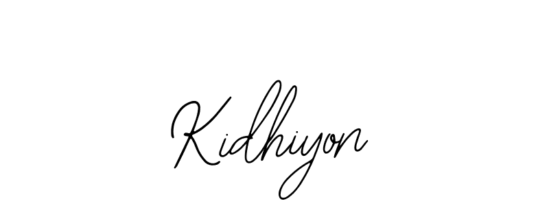 How to make Kidhiyon name signature. Use Bearetta-2O07w style for creating short signs online. This is the latest handwritten sign. Kidhiyon signature style 12 images and pictures png