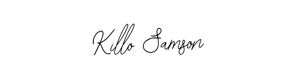You should practise on your own different ways (Bearetta-2O07w) to write your name (Killo Samson) in signature. don't let someone else do it for you. Killo Samson signature style 12 images and pictures png