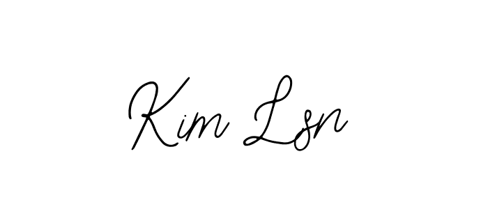 How to make Kim Lsn name signature. Use Bearetta-2O07w style for creating short signs online. This is the latest handwritten sign. Kim Lsn signature style 12 images and pictures png