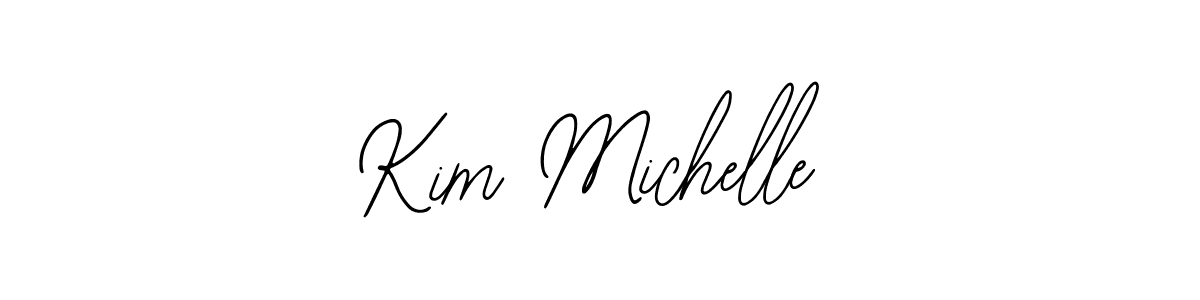 You should practise on your own different ways (Bearetta-2O07w) to write your name (Kim Michelle) in signature. don't let someone else do it for you. Kim Michelle signature style 12 images and pictures png