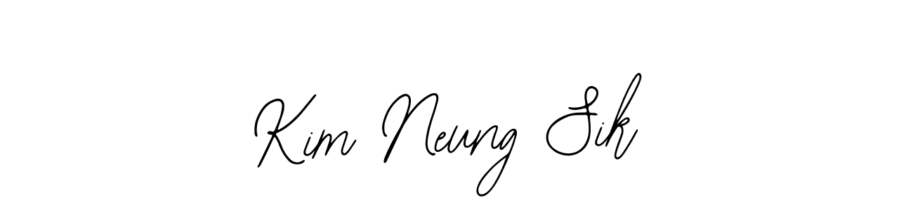 How to make Kim Neung Sik name signature. Use Bearetta-2O07w style for creating short signs online. This is the latest handwritten sign. Kim Neung Sik signature style 12 images and pictures png